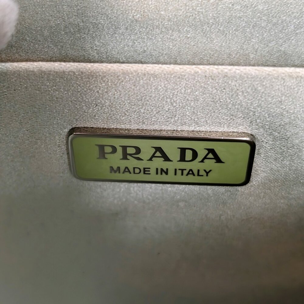 Prada Light Green/Aqua Crystal Embellished Small Double-Handle Crossbody Bag - Picture 9 of 13
